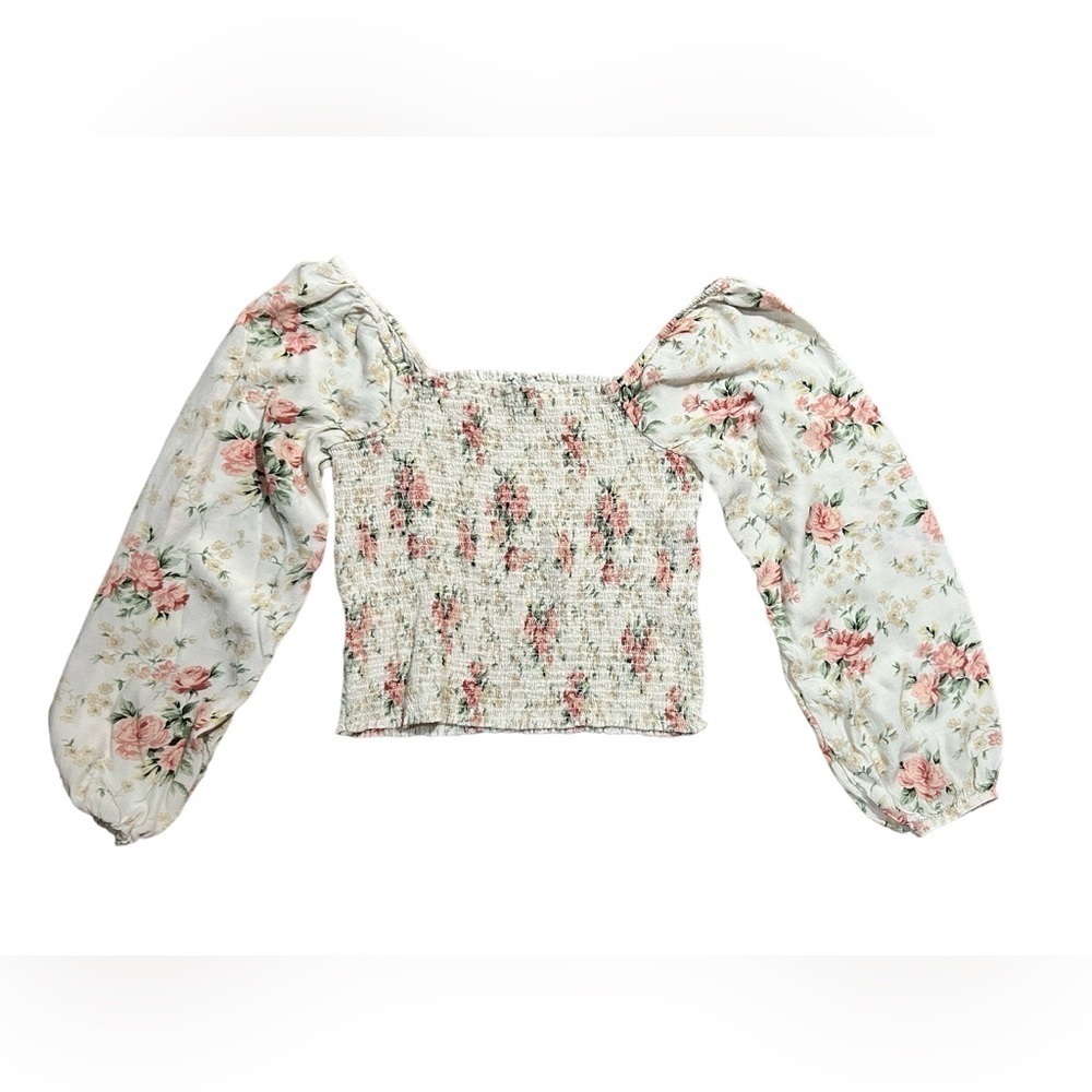 American Eagle Floral Crop Top L